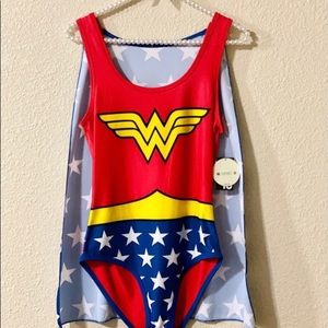 WONDER WOMAN BODY SUIT WITH DETACHABLE CAPE
